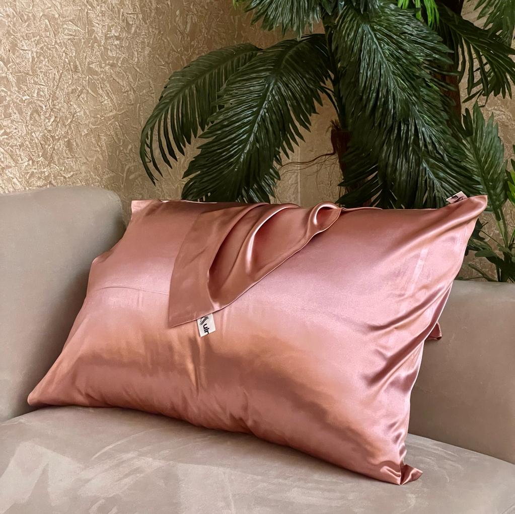 Taie d'oreiller en satin de soie